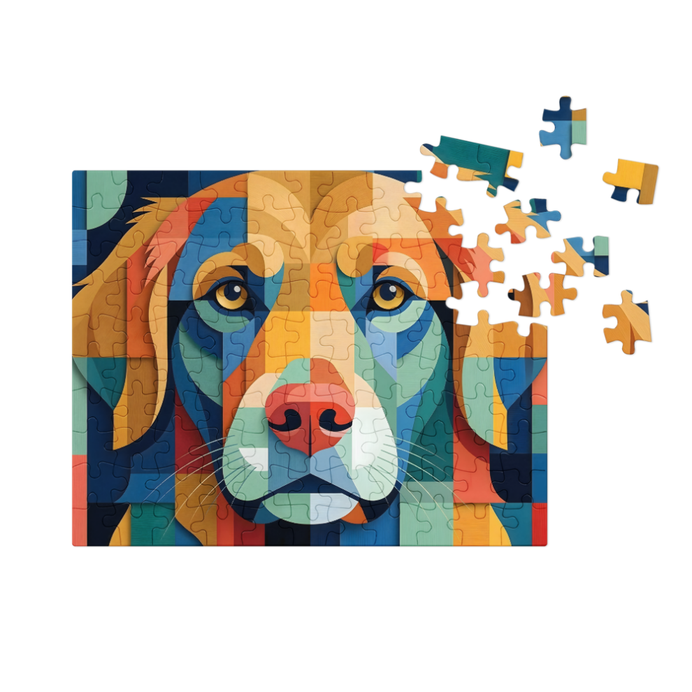 Abstract Dog Portrait Jigsaw Puzzle