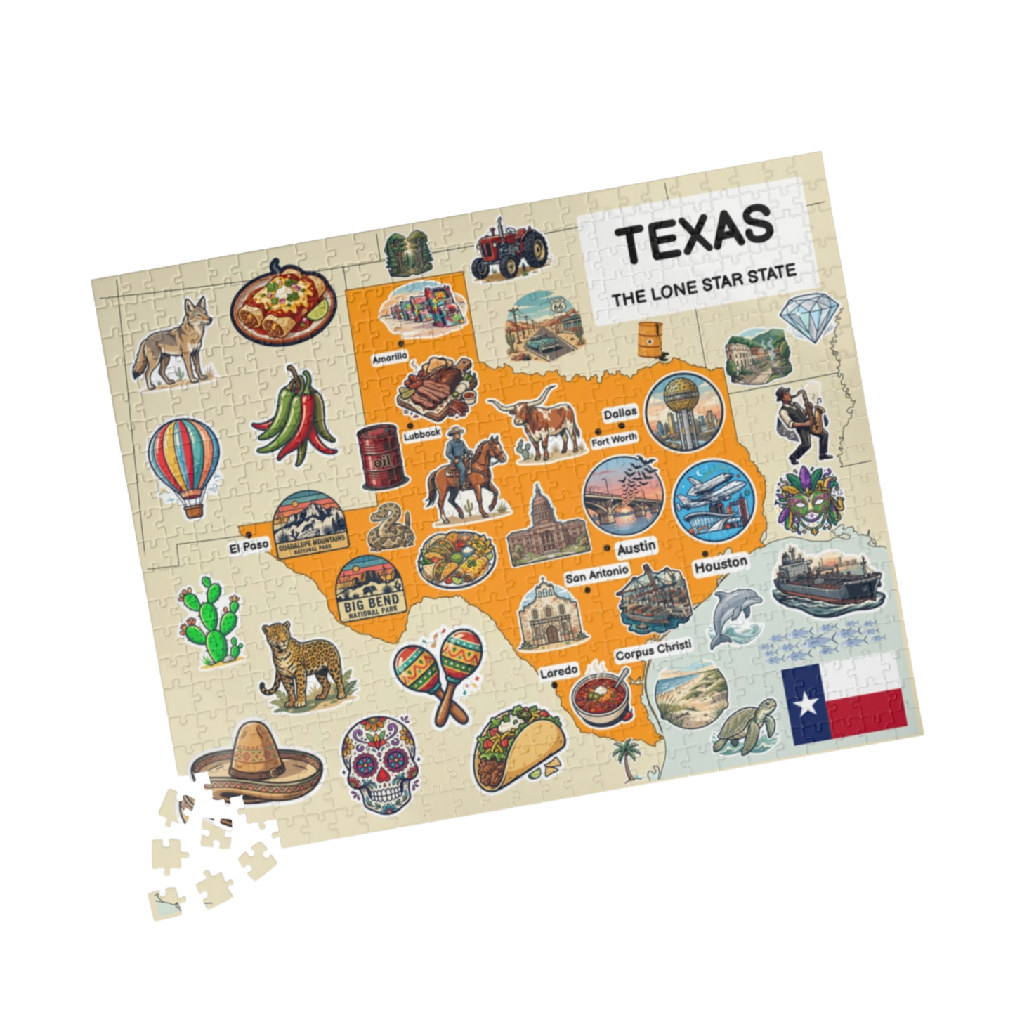 Texas Map Jigsaw Puzzle