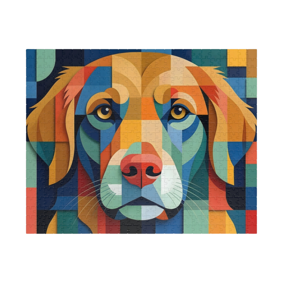 Abstract Dog Portrait Jigsaw Puzzle
