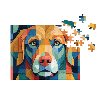 Abstract Dog Portrait Jigsaw Puzzle
