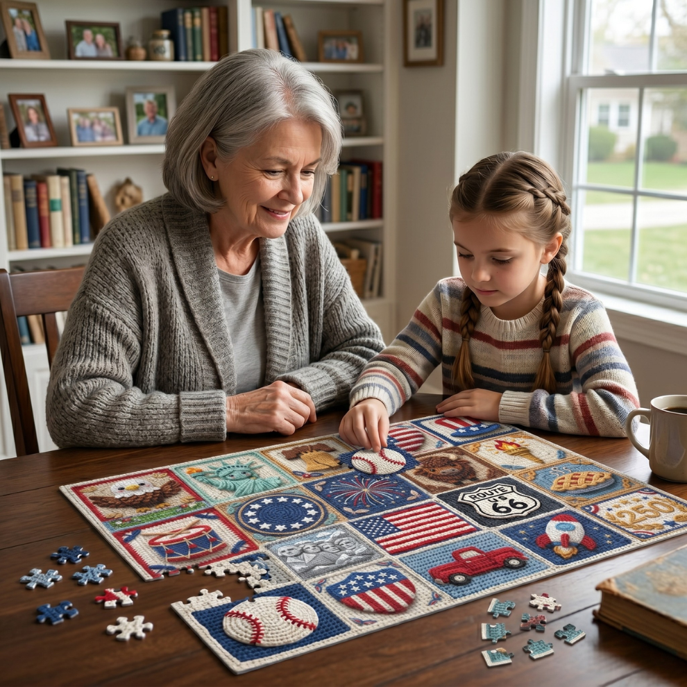 Americana Patchwork Jigsaw Puzzle