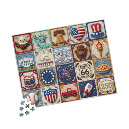 Americana Patchwork Jigsaw Puzzle