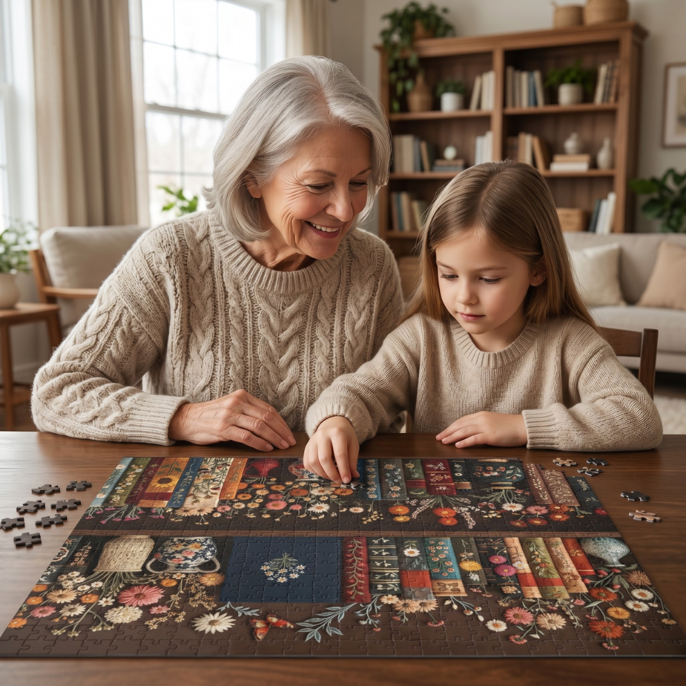 Books & Blooms Jigsaw Puzzle