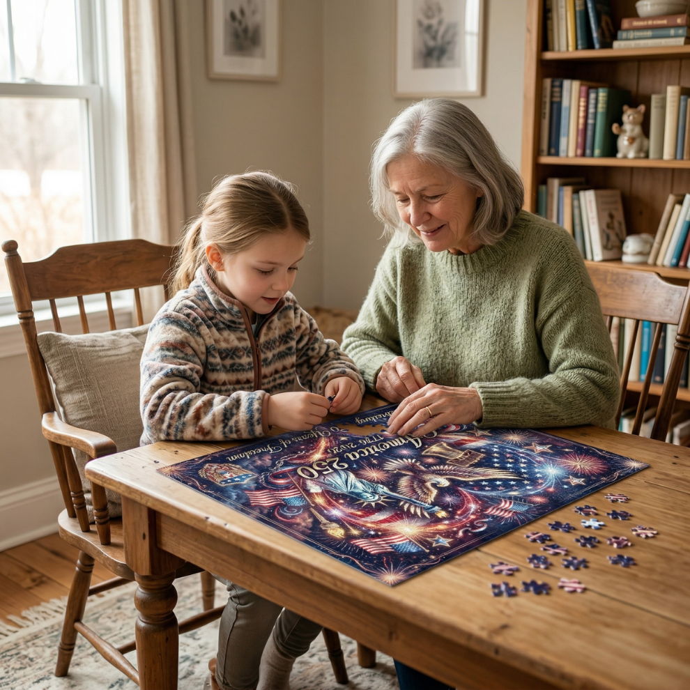 Fireworks USA 250 Anniversary Jigsaw Puzzle
