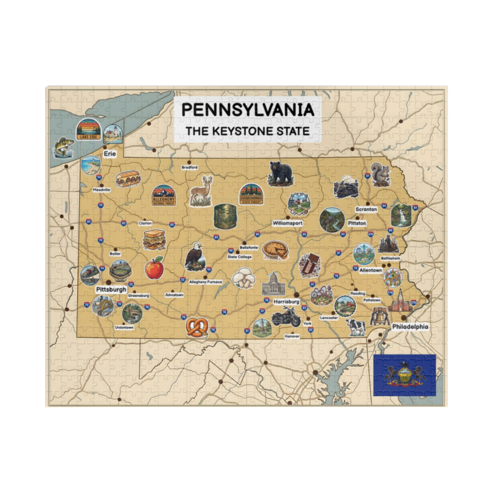 Pennsylvania Map Jigsaw Puzzle