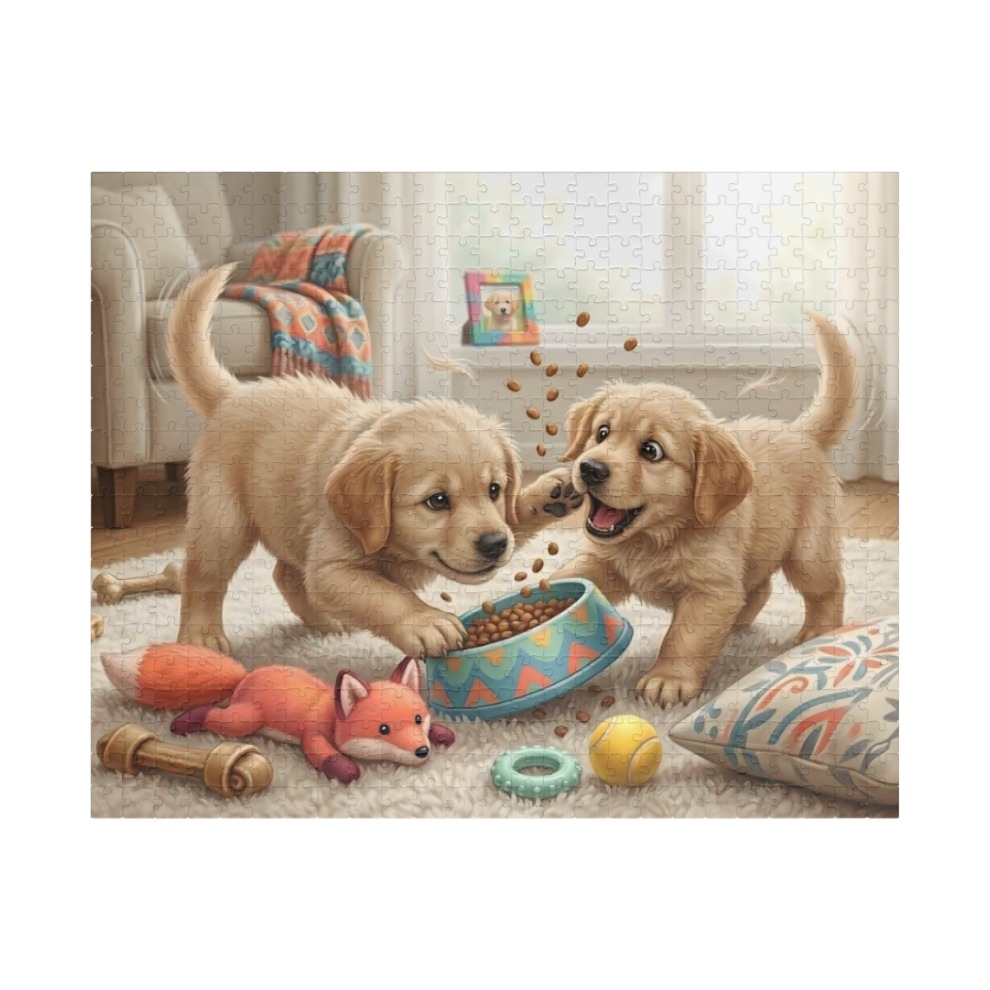 Puppies Playing Jigsaw Puzzle