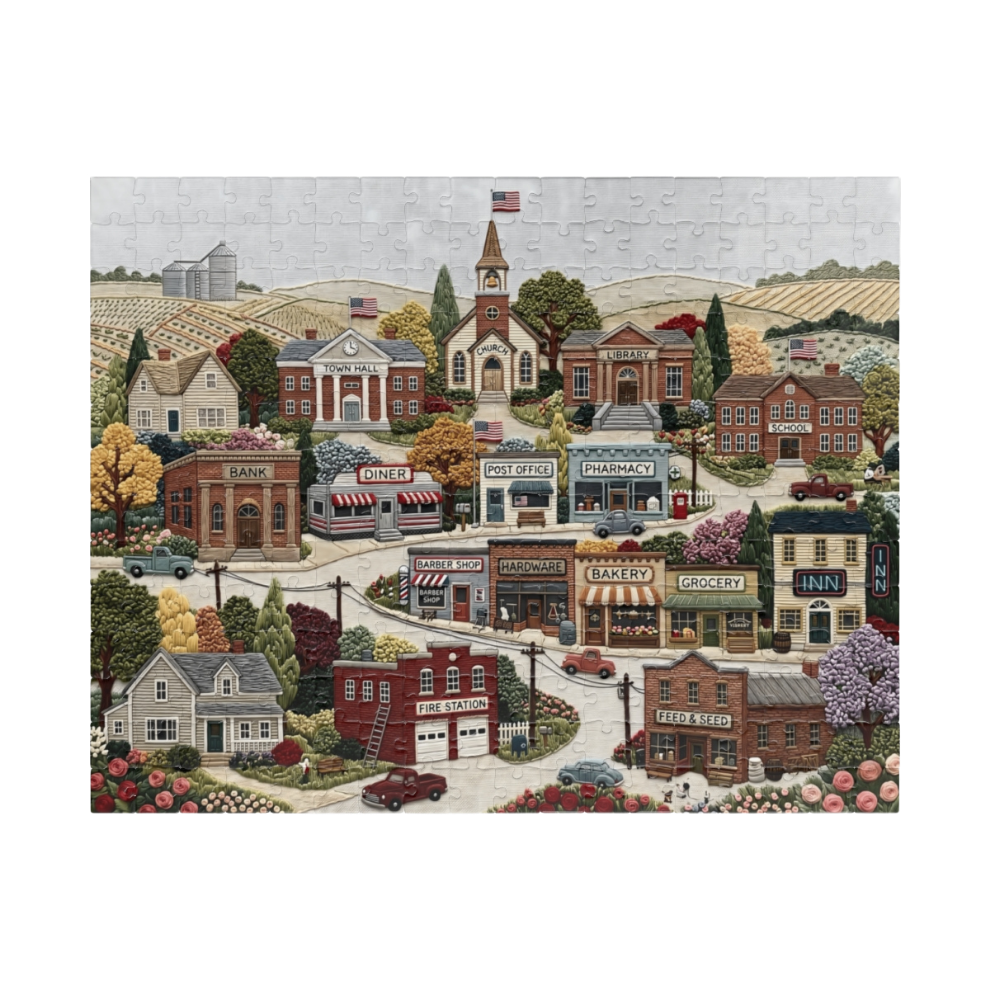 Small-Town America Jigsaw Puzzle