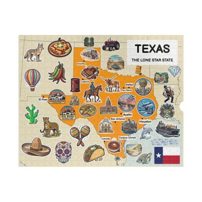 Texas Map Jigsaw Puzzle