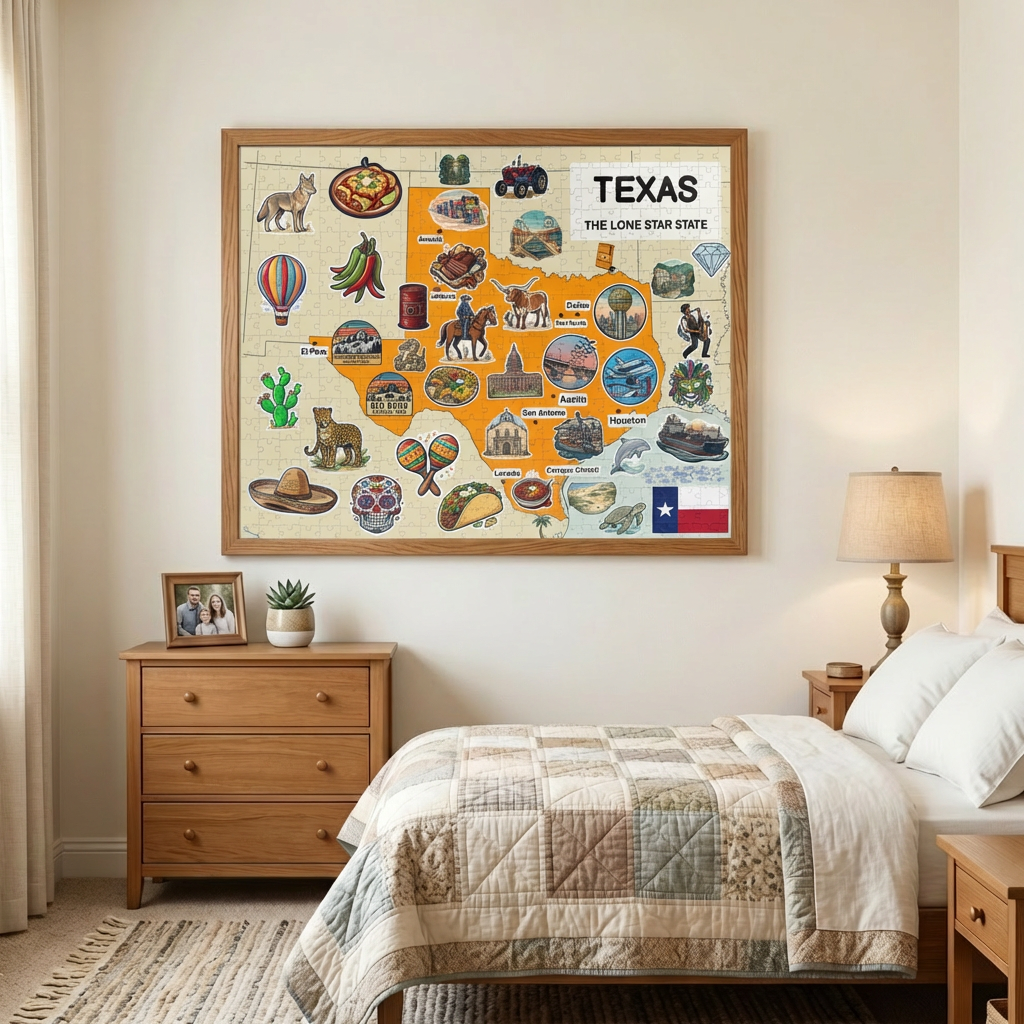 Texas Map Jigsaw Puzzle