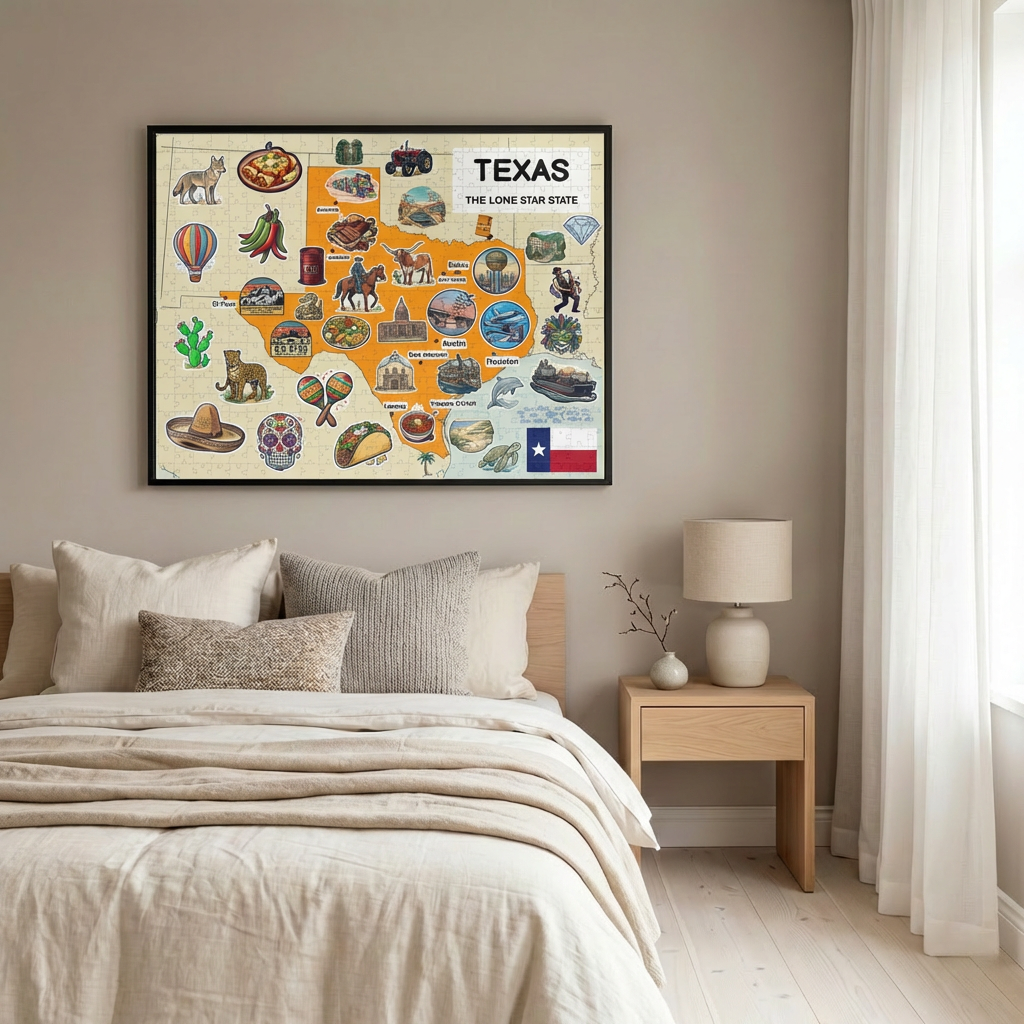 Texas Map Jigsaw Puzzle