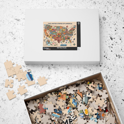 The 50 States Map Jigsaw Puzzle